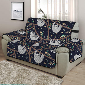 Sloth Family Pattern Print Half Sofa Protector