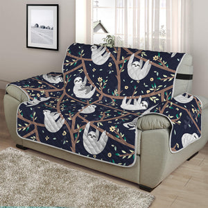 Sloth Family Pattern Print Half Sofa Protector