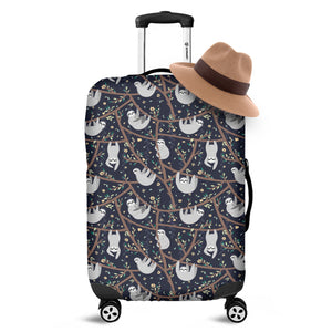 Sloth Family Pattern Print Luggage Cover