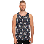 Sloth Family Pattern Print Men's Tank Top