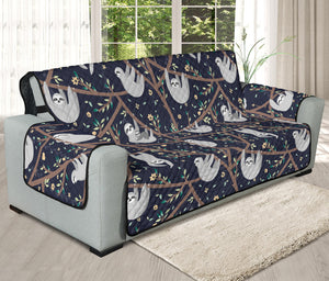 Sloth Family Pattern Print Oversized Sofa Protector