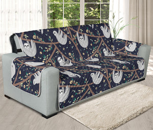 Sloth Family Pattern Print Oversized Sofa Protector