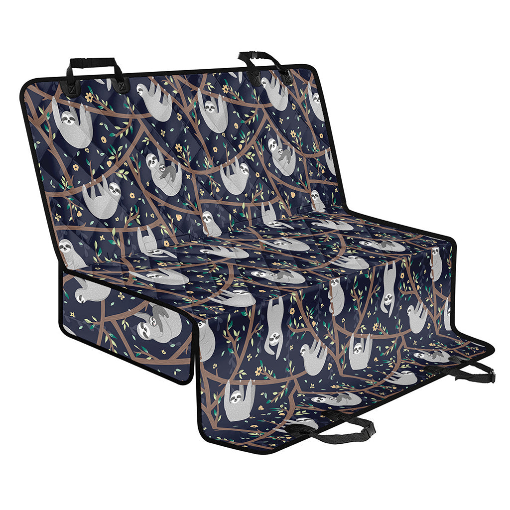 Sloth Family Pattern Print Pet Car Back Seat Cover