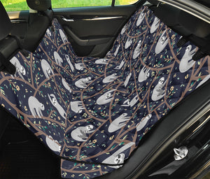 Sloth Family Pattern Print Pet Car Back Seat Cover