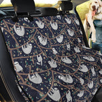 Sloth Family Pattern Print Pet Car Back Seat Cover