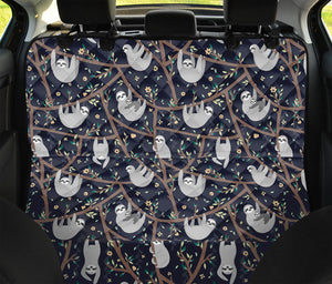 Sloth Family Pattern Print Pet Car Back Seat Cover