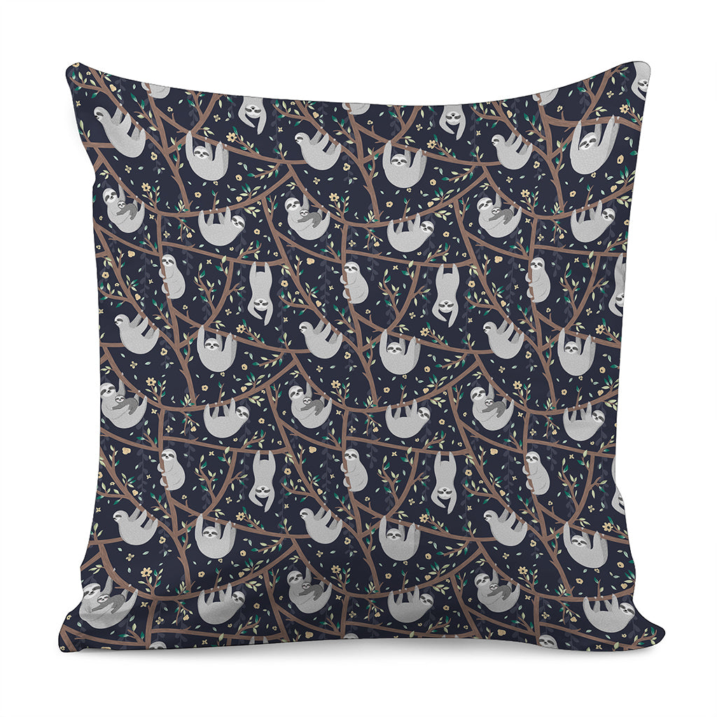 Sloth Family Pattern Print Pillow Cover