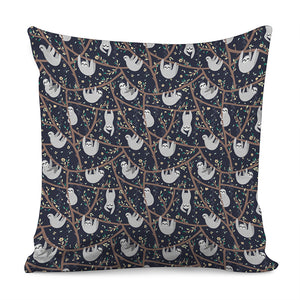 Sloth Family Pattern Print Pillow Cover