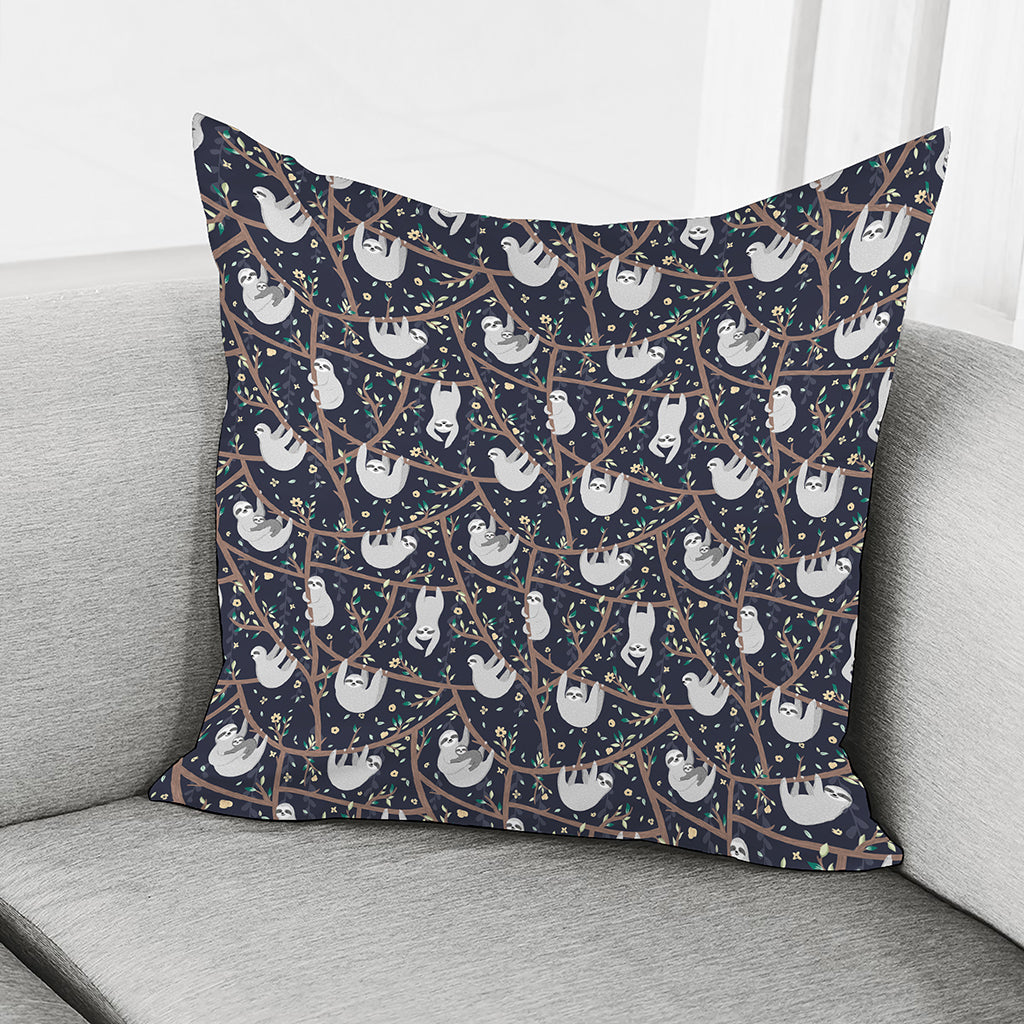 Sloth Family Pattern Print Pillow Cover