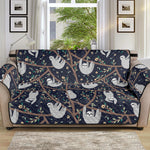 Sloth Family Pattern Print Sofa Protector