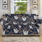 Sloth Family Pattern Print Sofa Protector