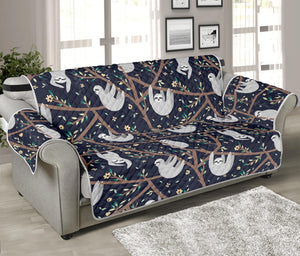 Sloth Family Pattern Print Sofa Protector