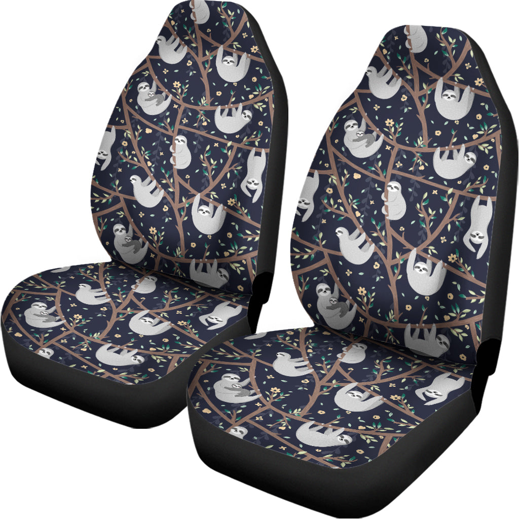 Sloth Family Pattern Print Universal Fit Car Seat Covers