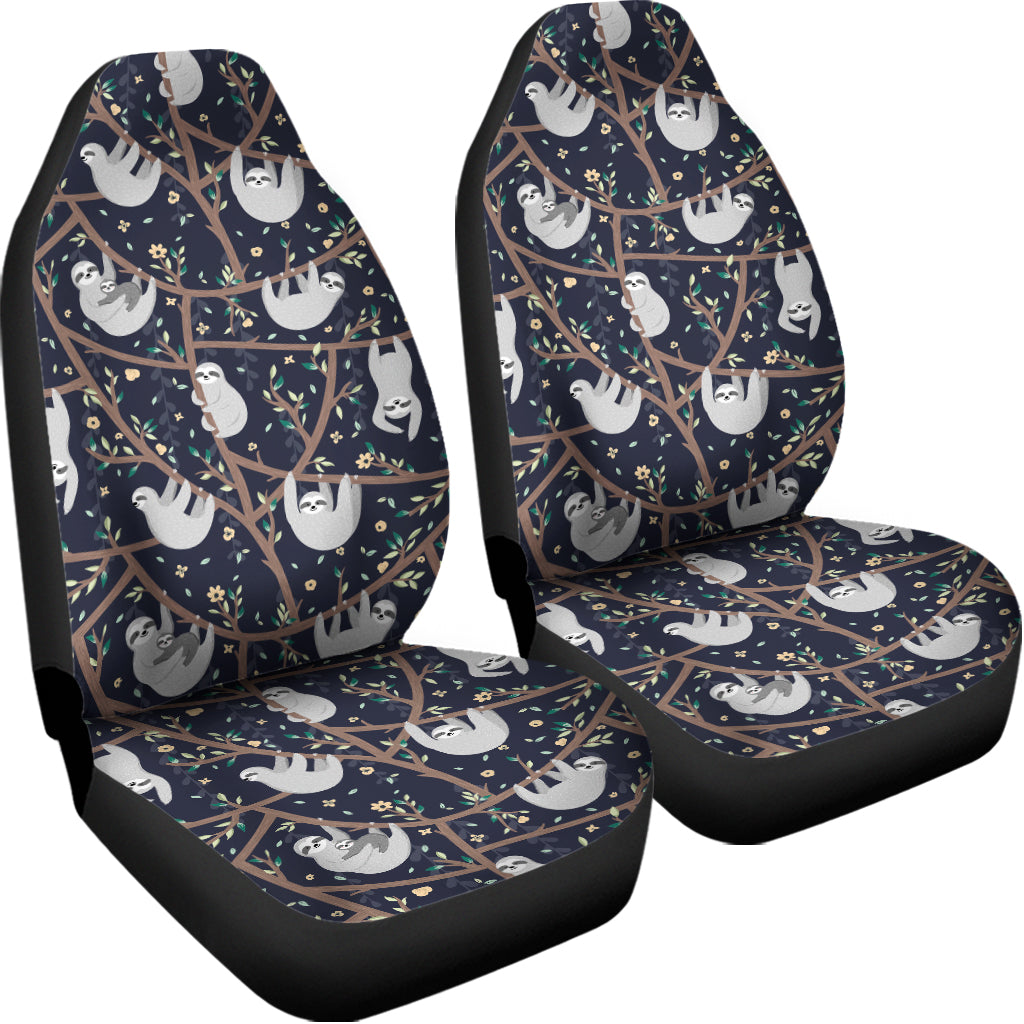 Sloth Family Pattern Print Universal Fit Car Seat Covers