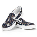 Sloth Family Pattern Print White Slip On Sneakers