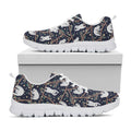 Sloth Family Pattern Print White Running Shoes