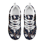 Sloth Family Pattern Print White Sneakers