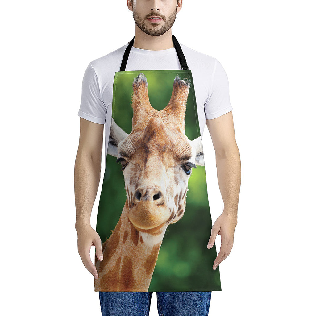 Smiley Face Giraffe Print Apron