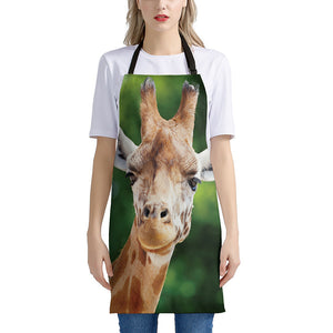 Smiley Face Giraffe Print Apron