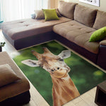 Smiley Face Giraffe Print Area Rug