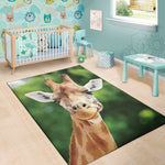 Smiley Face Giraffe Print Area Rug