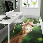 Smiley Face Giraffe Print Area Rug