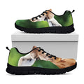 Smiley Face Giraffe Print Black Running Shoes