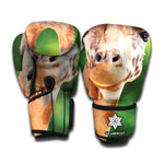 Smiley Face Giraffe Print Boxing Gloves