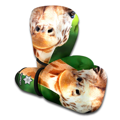 Smiley Face Giraffe Print Boxing Gloves