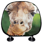 Smiley Face Giraffe Print Car Headrest Covers