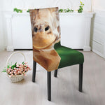 Smiley Face Giraffe Print Dining Chair Slipcover