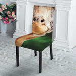 Smiley Face Giraffe Print Dining Chair Slipcover