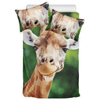 Smiley Face Giraffe Print Duvet Cover Bedding Set