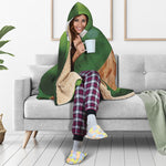 Smiley Face Giraffe Print Hooded Blanket