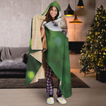 Smiley Face Giraffe Print Hooded Blanket