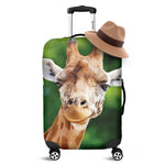 Smiley Face Giraffe Print Luggage Cover