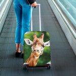Smiley Face Giraffe Print Luggage Cover