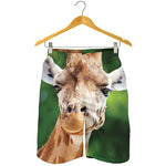 Smiley Face Giraffe Print Men's Shorts