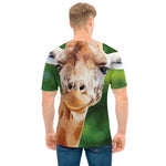 Smiley Face Giraffe Print Men's T-Shirt