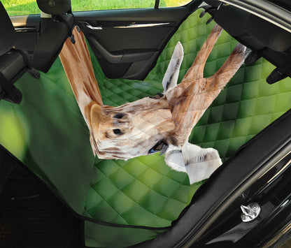 Smiley Face Giraffe Print Pet Car Back Seat Cover