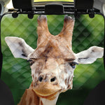Smiley Face Giraffe Print Pet Car Back Seat Cover