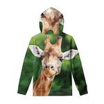 Smiley Face Giraffe Print Pullover Hoodie