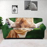 Smiley Face Giraffe Print Sofa Cover