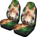 Smiley Face Giraffe Print Universal Fit Car Seat Covers