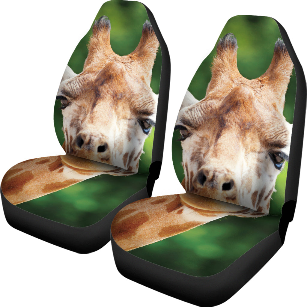 Smiley Face Giraffe Print Universal Fit Car Seat Covers