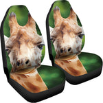 Smiley Face Giraffe Print Universal Fit Car Seat Covers
