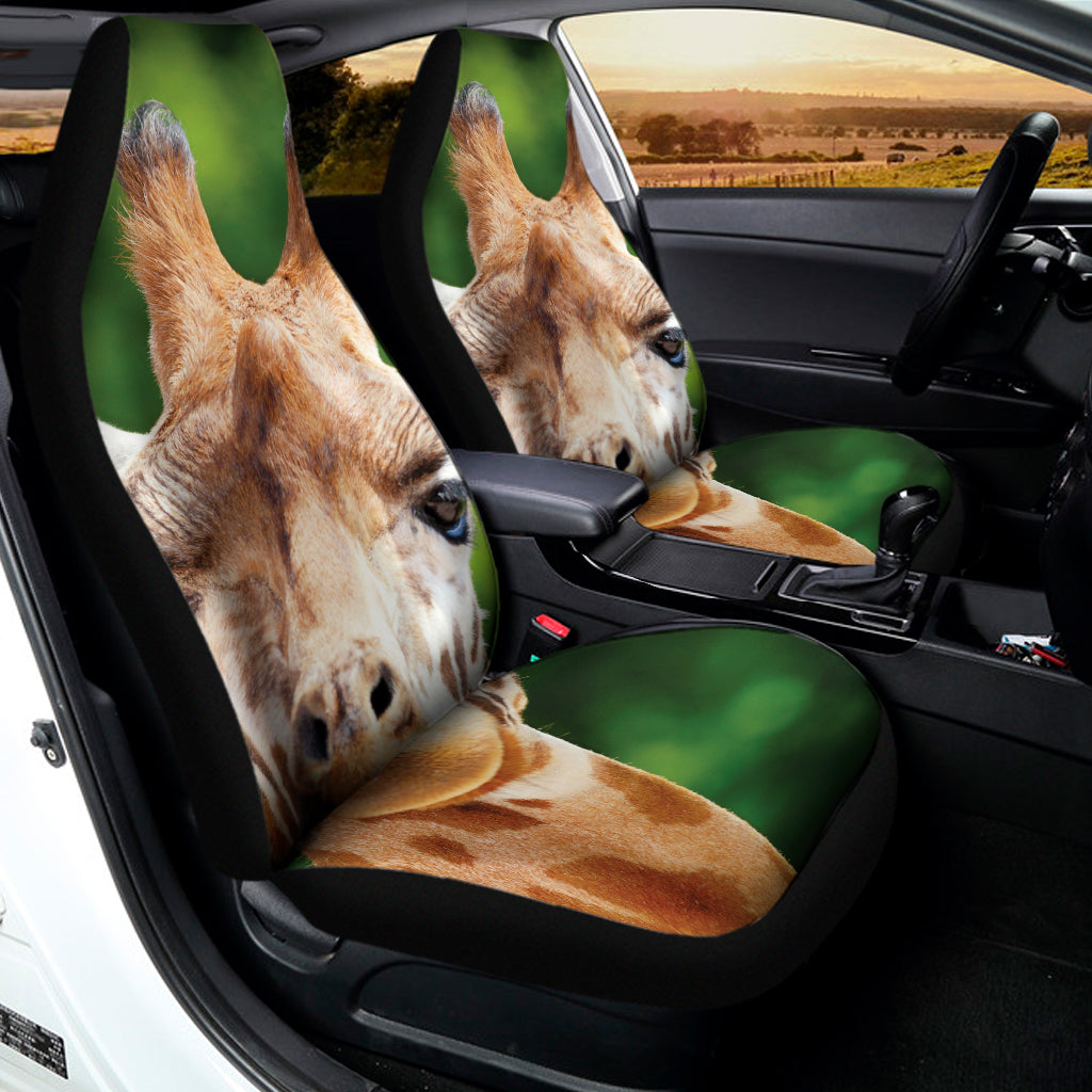 Smiley Face Giraffe Print Universal Fit Car Seat Covers