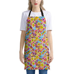 Smiley Faces Emoji Pattern Print Apron