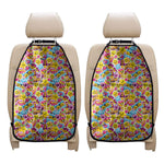 Smiley Faces Emoji Pattern Print Car Seat Organizers
