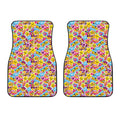 Smiley Faces Emoji Pattern Print Front Car Floor Mats